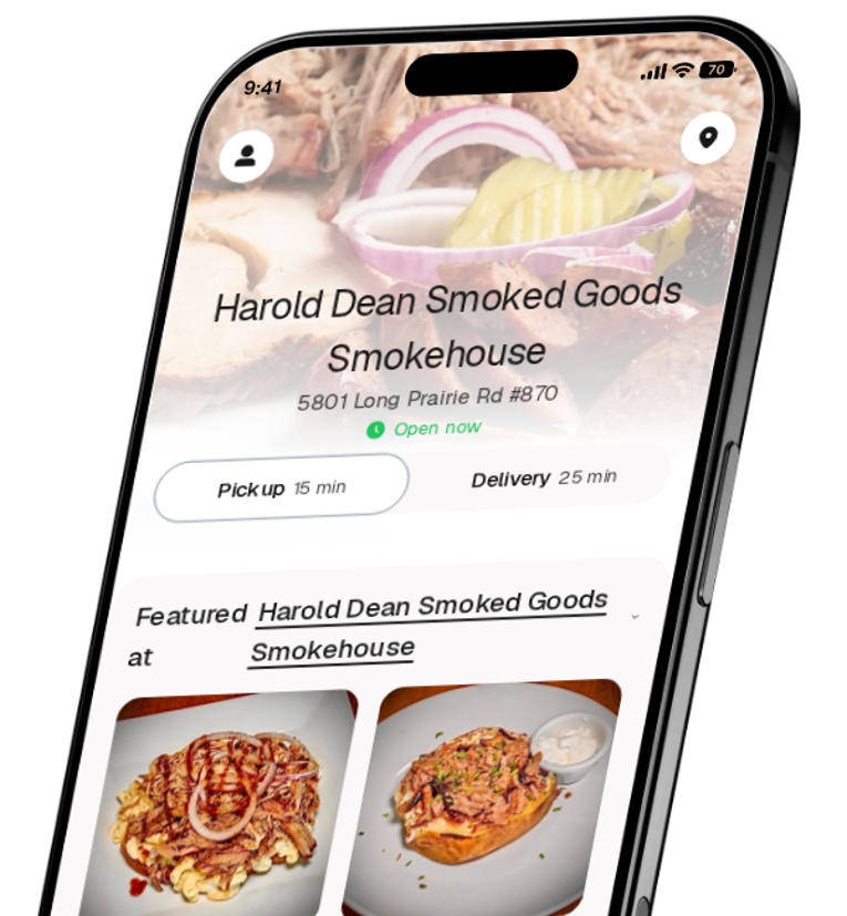 Harold Dean Smoked Goods Smokehouse app preview