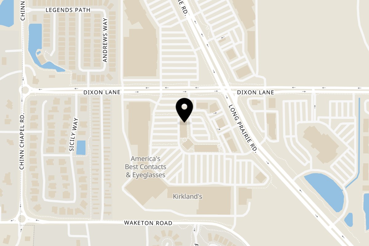 Map showing the location of Harold Dean Smoked Goods Smokehouse on 5801 Long Prairie Rd #870 in Flower Mound